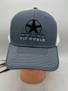 Bauer Fly Reels Smooth Trucker Hat in charcoal gray and white